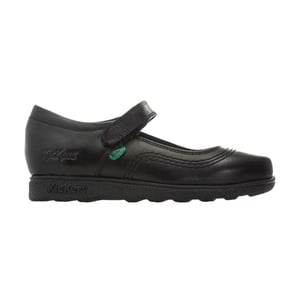 Kickers Meisjes Fragma Pop Leren Schoolschoenen (Zwart)