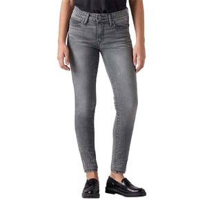 Levis Dames/Dames 711 Dubbele Knoop Skinny Jeans (Lichtgrijs)