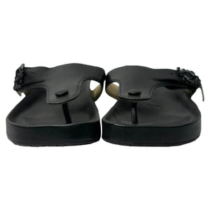 Loewe Ease Versierde Teenslippers van Zwart Lam leer