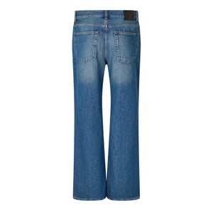 Off White Herenjeans met wijde pijpen en een relaxte pasvorm (Medium Blauw)