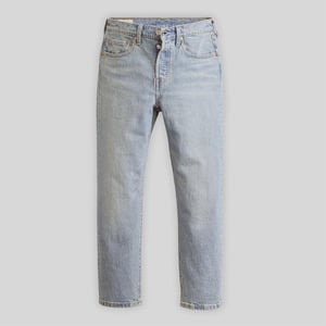 Levis Damesjeans 501 met rechte pijpen en enkellengte (Geen haast)