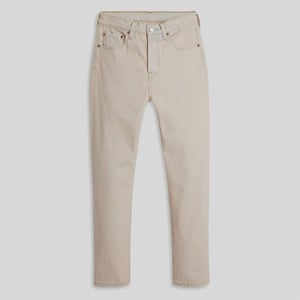 Levis Damesjeans 501 met rechte pijpen en enkellengte (Suikerspin)