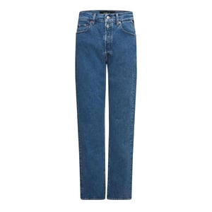 Replay Rechte jeans met twee knopen voor dames (Blauw)