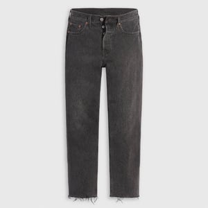 Levis Damesjeans 501 met rechte pijpen en enkellengte (Van mijn wolk af)