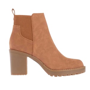 Only Dames/Dames Faux Suede Blokhak Chelsea Laarzen (Cognac)