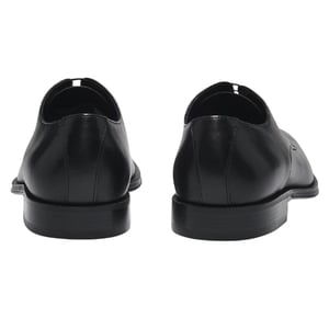 Boss Herenformele schoenen van leer met lage blokhak (Donkerbruin)