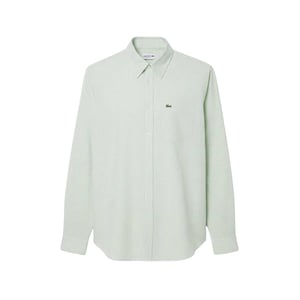 Lacoste Heren Gestreept Oxford Overhemd (Wit)