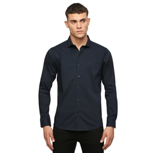 Only Heren Regular Shirt Met Lange Mouwen (Donkere marine)