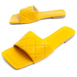 Montevita platte sandalen Palanti geel
