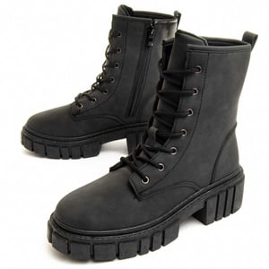 Montevita platformlaars Militar Suav zwart