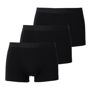 Boss Boxershorts met logo voor heren (set van 3) (Zwart)
