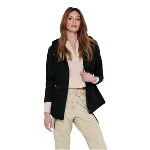 Only Dames/dames Parka met kap (Zwart)