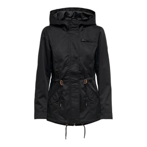 Only Dames/dames Parka met kap (Zwart)