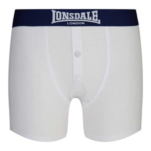 Lonsdale Boxershorts voor jongens (Set van 2) (Wit/Zwaar)