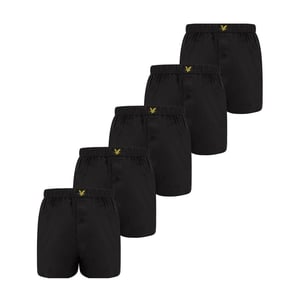 Lyle & Scott Heren Boxershorts (Set van 5) (Zwart)