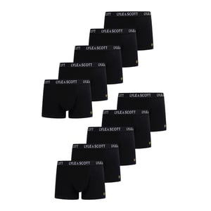 Lyle & Scott Effen boxershorts voor heren (pakket van 10 stuks) (Kern Zwart)