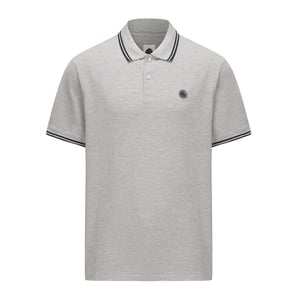Pretty Green Heren Barton Korte Mouwen Polo Shirt (Grijs Marl)