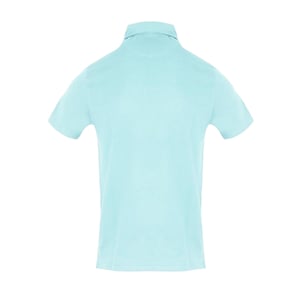 Aquascutum Heren Geborduurd Logo Poloshirt (Licht Blauw)