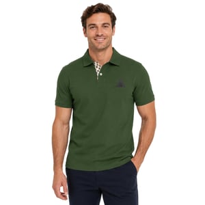 Aquascutum Polo met kraag en driehoekig logo voor heren (Militair Groen)