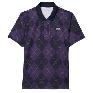 Lacoste Dames Geruite Ultra Dry Polo Shirt (Paars)