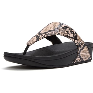 Fitflop Lulu Leren Dames Sandalen Hazy Taupe/Zwart