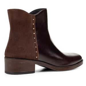 Geox D Camexia Leren Dames Donkerbruine Laarzen
