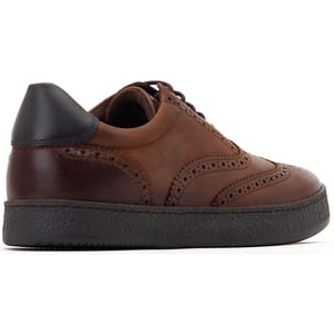 Base London Christo Leren Heren Bruine Veterschoenen