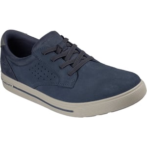Skechers Arch Fit Solano 2.0 Rey Leren Heren Navy Suède Veterschoenen