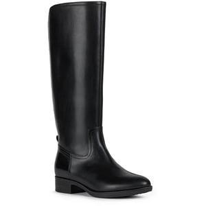 Geox D Felicity Leren Dames Zwarte Laarzen