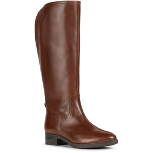 Geox D Felicity Lederen Dames Bruine Laarzen