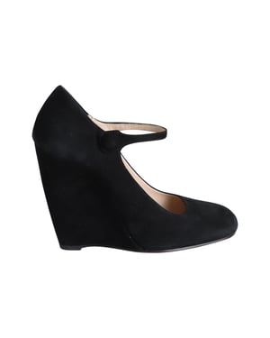 Miu Miu wedge pumps in zwart suède