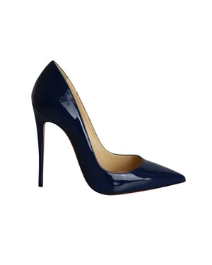 Christian Louboutin So Kate Pumps in Donkerblauw Patentleer