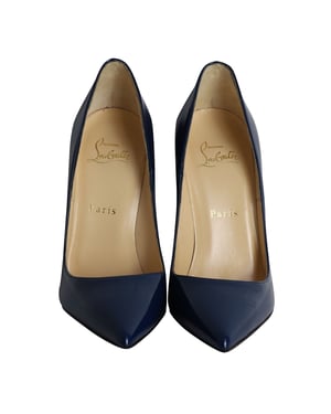 Christian Louboutin So Kate Pumps in Donkerblauw Patentleer