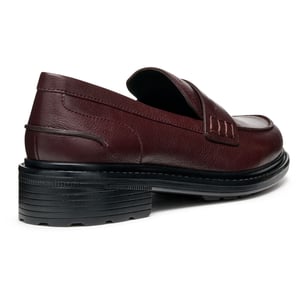 Geox D Walk Pleasure F Leren Vrouwen Wijnkleurige Mocassinschoenen