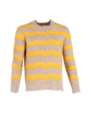 Acne Studios Kristoffer trui met ronde hals in beige acryl