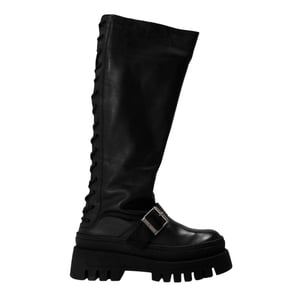 Steve Madden Dames Chez Leren Kniehoge Boots (Zwart)