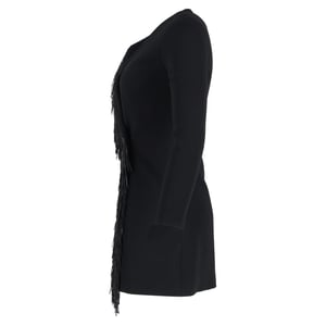 Alexander Wang mini-jurk met franjes en wikkeldetail in zwarte viscose