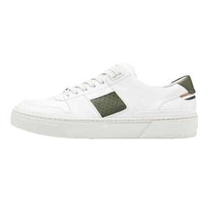 Boss Heren Gary Logo Leren Tennisschoenen (Wit)