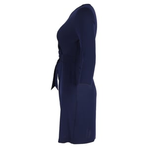 Diane Von Furstenberg minijurk met strik in de taille in marineblauw polyester