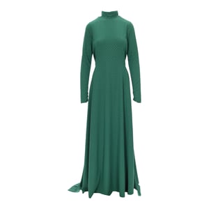 Marc Jacobs groene lange avondjurk met kristallen - jaren 2010