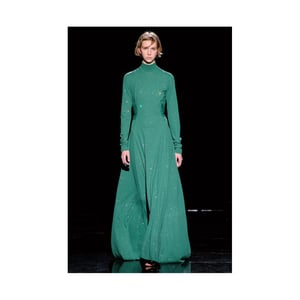Marc Jacobs groene lange avondjurk met kristallen - jaren 2010