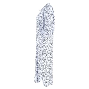 Ganni bedrukte crêpe midi-jurk in lichtblauwe viscose
