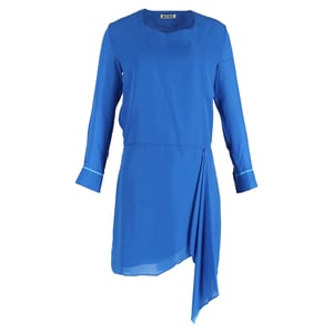 Acne Studios Adelle Tape Jurk in Blauw Polyester