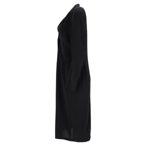 Jil Sander single-breasted midi-jas van zwarte wol
