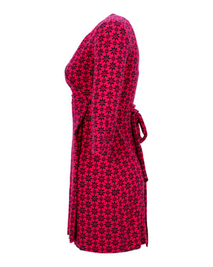 Diane Von Furstenberg bedrukte wikkeljurk van rood katoen