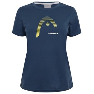 Head Dames-T-shirt met grafische print van Club Lara (Blauw)