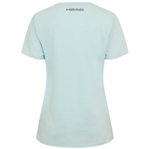 Head Dames-T-shirt met grafische print van Club Lara (Licht Blauw)