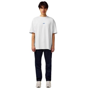 Hugo Heren-T-shirt met opdruk op de rug: MCMXCIII (Wit/blauw)