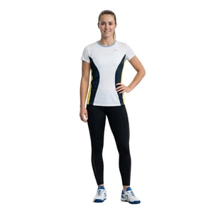 Head Dames Mia Gedrukt Korte Mouwen T-Shirt (Wit)