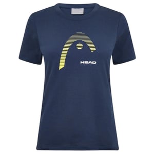 Head Dames-T-shirt met grafische print van Club Lara (Marine)